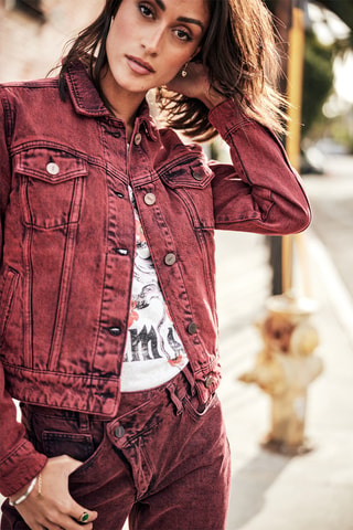 Veste en jean Maisy Denim - Rouge