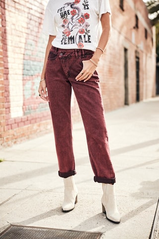 Jean droit Harper Denim - Rouge