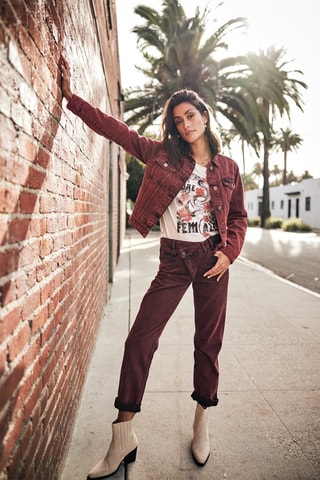 Jean droit Harper Denim - Rouge