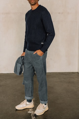 Pull en laine Solino - Bleu foncé