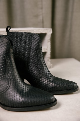 Bottines en cuir Tamara - Noir