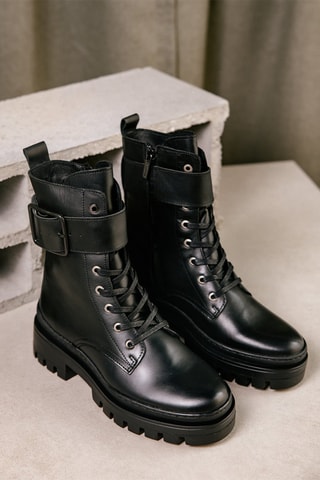 Bottines en cuir Tayani - Noir