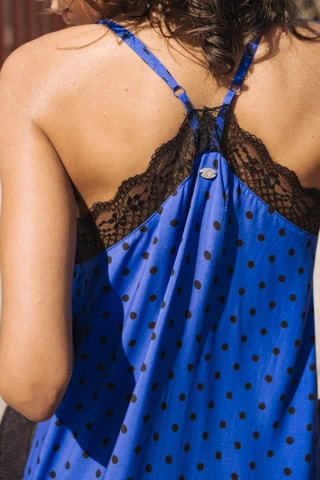 Robe midi - Bleu