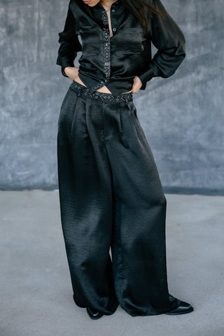 Pantalon palazzo Paolina - Noir