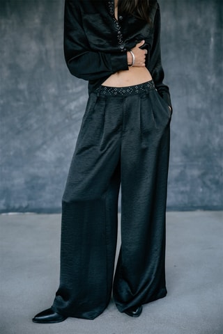 Pantalon palazzo Paolina - Noir