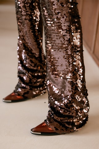 Pantalon taille haute Roma - Marron