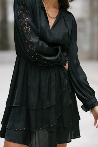 Robe courte Roenie Lace - Noir