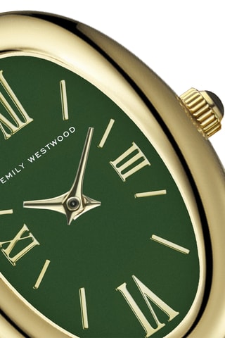 Leren Quartz Horloge - Zwart en Goudkleurig