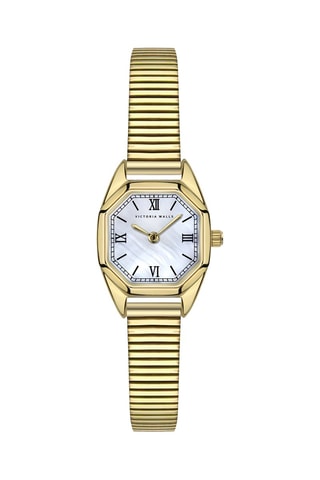 Stalen Doublé Ion Geelgoud Quartz Horloge