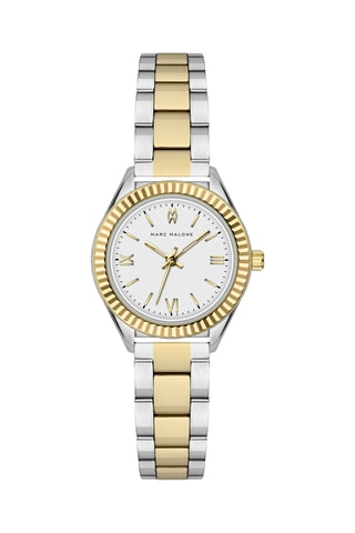 Stalen Quartz Horloge - Zilverkleurig en Goudkleurig