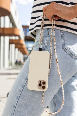 2-in-1 Smartphone Schouderketting - Beige