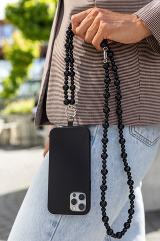 2-in-1 Smartphone Schouderketting - Zwart