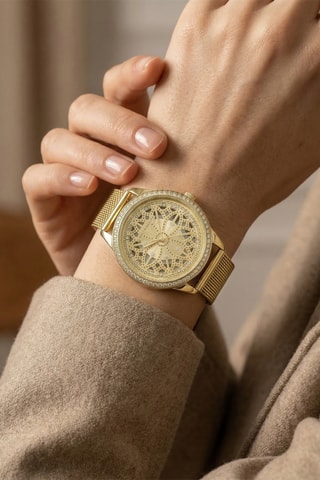Metalen Quartz Horloge - Goudkleurig