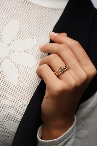 Ring - Zilver Doublé Geelgoud