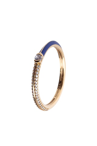 Ring - Zilver Doublé Geelgoud en zirkonia