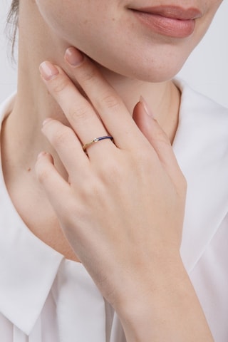 Ring - Zilver Doublé Geelgoud en zirkonia