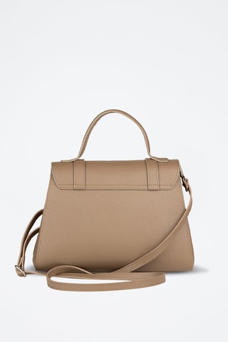 Kalfsleren Handtas Taupe