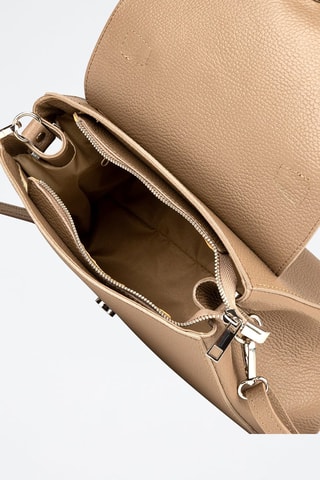 Kalfsleren Handtas Taupe