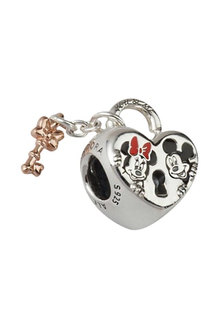 Bedeltje Mickey en Minnie Disney Zilver en Roségoud