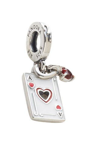 Bedeltje Hartendame Alice in Wonderland Disney- Zilver