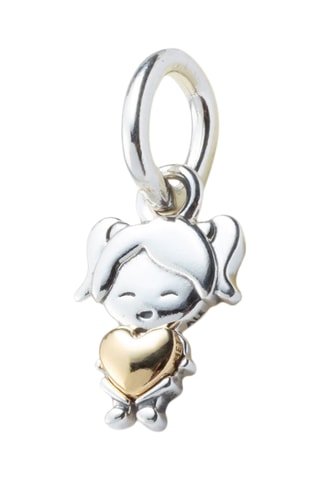 Bedeltje - Zilver en zilver doublé geelgoud