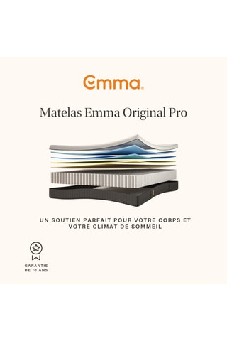 Matelas à ressort ensachés Original Pro - Epaisseur 27 cm - Moelleux avec soutien ferme - Emma