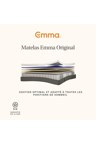 Matelas à ressort ensachés Original - Epaisseur 25 cm - Confort adaptatif - Emma