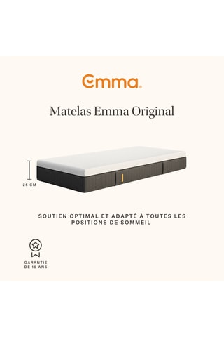 Matelas à ressort ensachés Original - Epaisseur 25 cm - Confort adaptatif - Emma