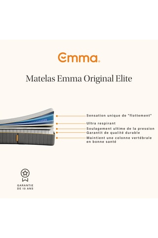 Matelas à ressort ensachés Original Elite - Epaisseur  27 cm - Moelleux - Emma