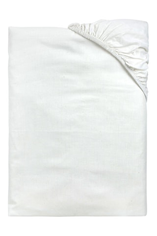 Drap-housse en coton 140 fils/cm² - Blanc
