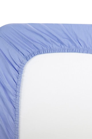 Drap-housse en coton 140 fils/cm² - Bleu