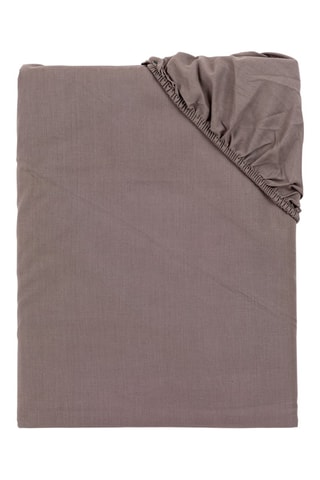 Drap-housse en coton 140 fils/cm² - Marron