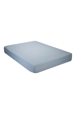 Drap-housse en coton 140 fils/cm² - Bleu