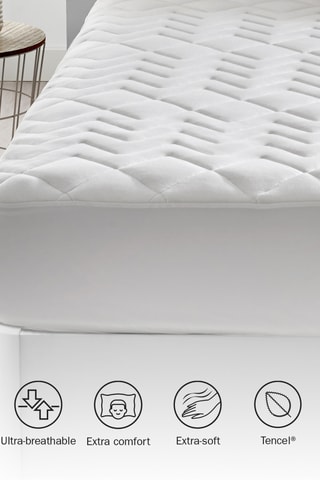 Protège-matelas - Blanc