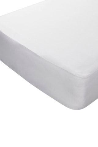 Protège-matelas en maille de bambou - Blanc