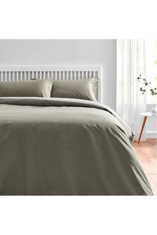 Parure de couette en coton 59 fils/cm² - Marron