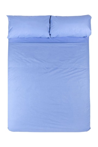 Parure de draps en coton 150 fils/cm² - Bleu