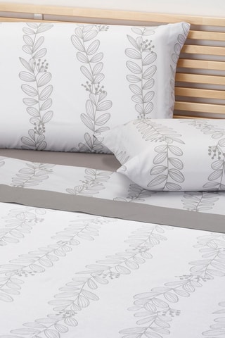Parure de draps - Beige et blanc