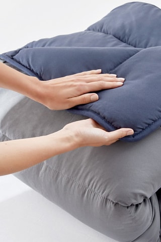 Couette réversible - Gris et blue