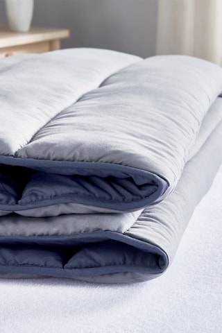 Couette réversible - Gris et blue