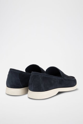 Mocassins en nubuck - Bleu