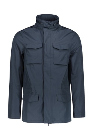 Parka con capucha - Azul