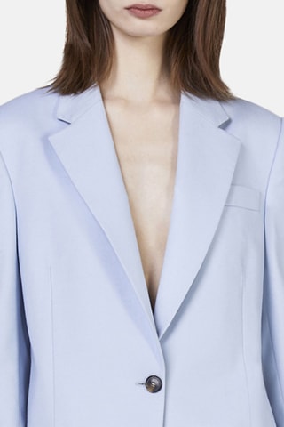 Blazer slim en laine - Bleu