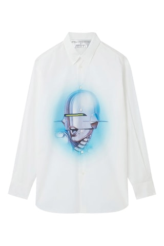 Chemise - Blanc, noir, bleu et gris