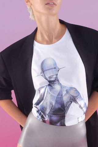 T-shirt - Blanc et gris