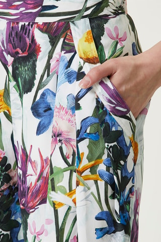 Pantalon - Blanc et multicolore