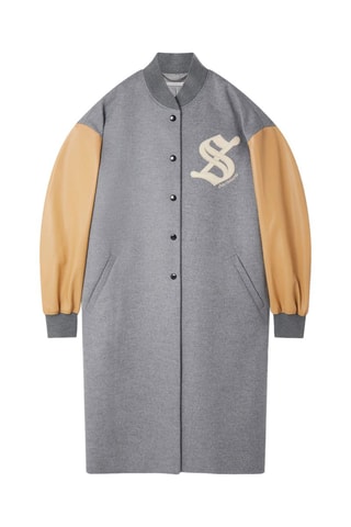 Manteau en laine - Beige et gris