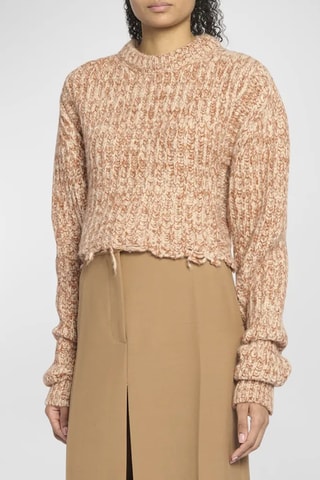 Pull en laine - Blanc et marron