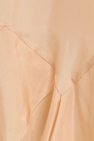 Jupe asymétrique taille haute en soie - Orange clair