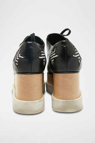Derbys à talons plateformes - Blanc, noir et beige
